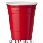 Red Solo Cup | ITS LIKE ME; SOLO AND FULL OF BOOZE | image tagged in red solo cup | made w/ Imgflip meme maker