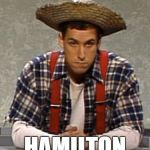 What's your favorite musical? | HAMILTON | image tagged in adam sandler cajun man,hamilton | made w/ Imgflip meme maker