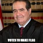 Scalia Agrees | HATES FLAG BURNING; VOTES TO MAKE FLAG BURNING PROTECTED SPEECH | image tagged in scalia agrees | made w/ Imgflip meme maker