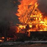 burning cabin