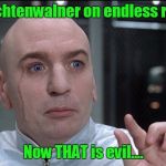 Dr. Evil Questions - High-Rez | Mrs. Lichtenwalner on endless repeat... Now THAT is evil.... | image tagged in dr evil questions - high-rez | made w/ Imgflip meme maker