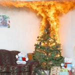 Christmas Tree On Fire meme