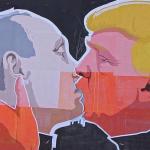 trump putin kiss mural meme