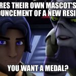 Minor Achievement Zeb | CAPCOM IGNORES THEIR OWN MASCOT'S ANNIVERSARY WITH THE ANNOUNCEMENT OF A NEW RESIDENT EVIL GAME; YOU WANT A MEDAL? | image tagged in minor achievement zeb | made w/ Imgflip meme maker