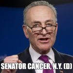 chuck Schumer | SENATOR CANCER, N.Y. (D) | image tagged in chuck schumer | made w/ Imgflip meme maker