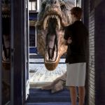T-rex Door | I SAID... PIZZA DELIVERY! | image tagged in t-rex door | made w/ Imgflip meme maker