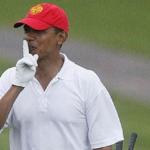 Obama golf shhh