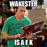 I'll be back on 12/26. Have a Merry Happy Holiday thingy | WAKESTER; IS A F K | image tagged in sheldon,christmas vacation | made w/ Imgflip meme maker