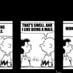 Charlie Brown and Lucy Tumblr meme