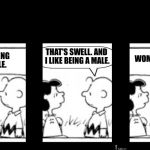 Charlie Brown and Lucy Tumblr | image tagged in charlie brown and lucy tumblr | made w/ Imgflip meme maker