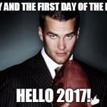 tom brady | GAME DAY AND THE FIRST DAY OF THE NEW YEAR; HELLO 2017! | image tagged in tom brady | made w/ Imgflip meme maker