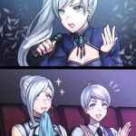 RWBY Weiss Singing | WHEN WEISS SCHNEE SING FOR HER FAMILY; THIS HAPPENS | image tagged in rwby weiss singing | made w/ Imgflip meme maker