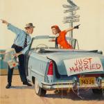 pulp art just married