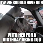 boxer brothers | I KNEW WE SHOULD HAVE GONE IN; WITH HER FOR A BIRTHDAY DRINK TOO | image tagged in boxer brothers | made w/ Imgflip meme maker