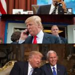 Trump Pence Obama 