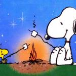 Snoopy woodstock campfire