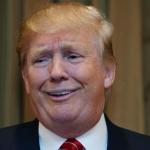 Trump laugh face