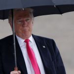 Trump in the Rain | OH I DO LIKE WATCHING THE RAIN | image tagged in trump in the rain | made w/ Imgflip meme maker