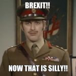 Monty Python Colonel | BREXIT!! NOW THAT IS SILLY!! | image tagged in monty python colonel | made w/ Imgflip meme maker