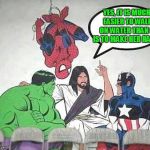 Jesus Hulk Captain America Spider-Man | YES, IT IS MUCH EASIER TO WALK ON WATER THAN IT IS TO MAKE HER HAPPY | image tagged in jesus hulk captain america spider-man | made w/ Imgflip meme maker