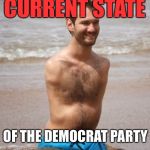 No Arms, No Legs | CURRENT STATE; OF THE DEMOCRAT PARTY | image tagged in memes,funny,politics,political,political meme,first world problems,no arms no legs guy | made w/ Imgflip meme maker