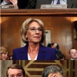 DeVos | DEVOS REFUSES TO ANSWER & DANCES AROUND THE QUESTIONS CONCERNING THE  DISABILITY EDUCATIONAL ACT; ITS BECAUSE REPUBLICANS ARE WANTING TO ELIMINATE ANY EDUCATIONAL SERVICES TO PEOPLE WITH DISABILITIES | image tagged in devos | made w/ Imgflip meme maker