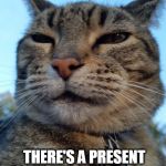 Pinkey | WHAT IF I TOLD YOU; THERE'S A PRESENT IN THE CATBOX ? | image tagged in pinkey,catbox,presents,what if i told you,poop | made w/ Imgflip meme maker