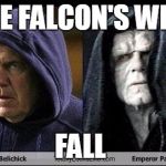 Bill Belichick -Sith | THE FALCON'S WILL; FALL | image tagged in bill belichick -sith | made w/ Imgflip meme maker