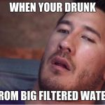 Subnautica with Markiplier | WHEN YOUR DRUNK; FROM BIG FILTERED WATER | image tagged in markiplier | made w/ Imgflip meme maker