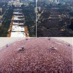 Obama trump inauguration crowds meme