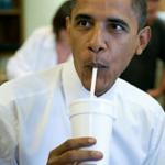 Obama sips