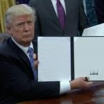 Trump Bill Signing meme
