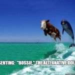 Dolphin Sucess | PRESENTING:  "BOSSIE," THE ALTERNATIVE DOLPHIN. | image tagged in dolphin sucess | made w/ Imgflip meme maker