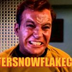 Kirk angry,,, | BUTTERSNOWFLAKECUPS! BUTTERSNOWFLAKECUPS! | image tagged in kirk angry   | made w/ Imgflip meme maker