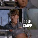 bad pun golf clap meme