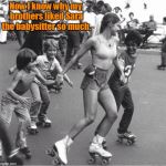 One's looking at her back, one's looking at her front. | Now I know why my brothers liked Sara the babysitter so much. | image tagged in skating,funny,brothers,vintage | made w/ Imgflip meme maker