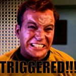 Kirk angry,,, | TRIGGERED!!! | image tagged in kirk angry   | made w/ Imgflip meme maker
