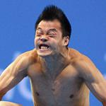 Chinese diver diving face Olympics constipation