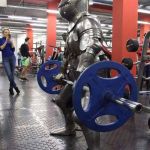 Knight gym  | Talk about a tough knight; at the gym! | image tagged in knight gym | made w/ Imgflip meme maker