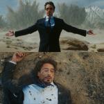 Tony Stark Before and After meme