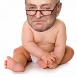 Chuck Schumer baby | PRESIDENT TRUMP; IS SOOO MEAN | image tagged in chuck schumer baby | made w/ Imgflip meme maker