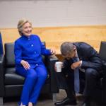 Obama and Hilary Laughing