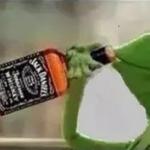 Kermit The Frog Drinking Vodka meme