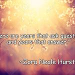 Sunlight | “There are years that ask questions and years that answer.”; ~Zora Neale Hurston | image tagged in zora neale hurston,time,patience,wisdom | made w/ Imgflip meme maker