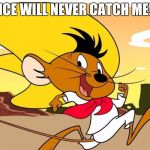Speedy Gonzales | ICE WILL NEVER CATCH ME! | image tagged in speedy gonzales | made w/ Imgflip meme maker