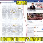 Spam  | GUYS! I FOUND TRUMP'S WALL!!! | image tagged in spam | made w/ Imgflip meme maker