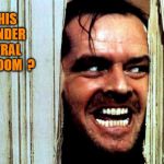 JACK NICHOLSON CLASSIC WARREN RODWELL | IS   THIS  A   GENDER  NEUTRAL  BATHROOM  ? | image tagged in jack nicholson classic warren rodwell | made w/ Imgflip meme maker