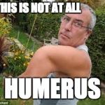 broken arm Bob | THIS IS NOT AT ALL; HUMERUS | image tagged in broken arm bob | made w/ Imgflip meme maker