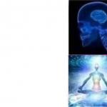 brain expanding rapidly meme