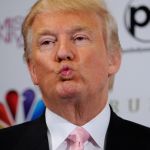 Kissy Trump | KISS CROSNA!! | image tagged in kissy trump | made w/ Imgflip meme maker